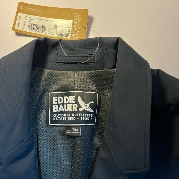 🆕Eddie Bauer Men’s Ultimate Voyager Travel Blazer – Size 44 - Picture 4 of 16